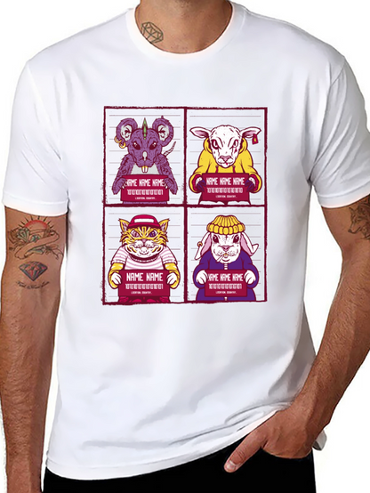 Animal Mugshot T-Shirt - Cool Graphic Tee