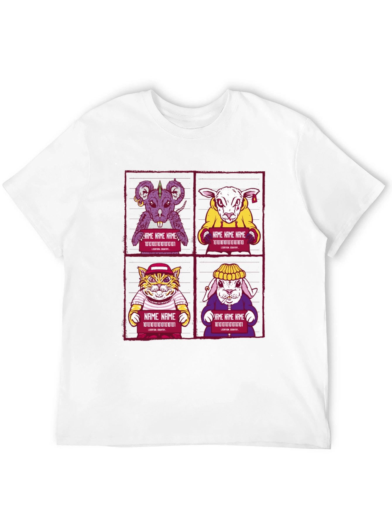 Animal Mugshot T-Shirt - Cool Graphic Tee