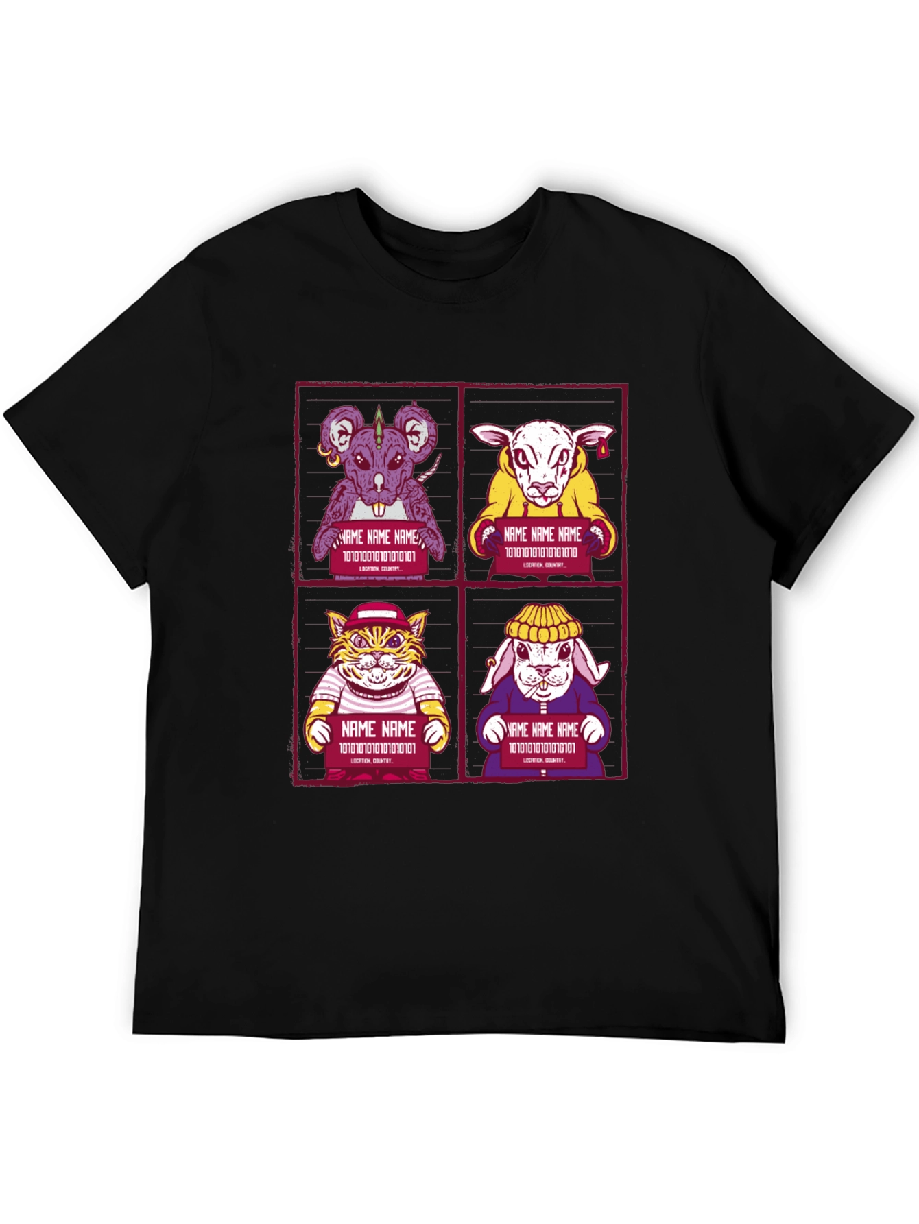 Animal Mugshot T-Shirt - Cool Graphic Tee