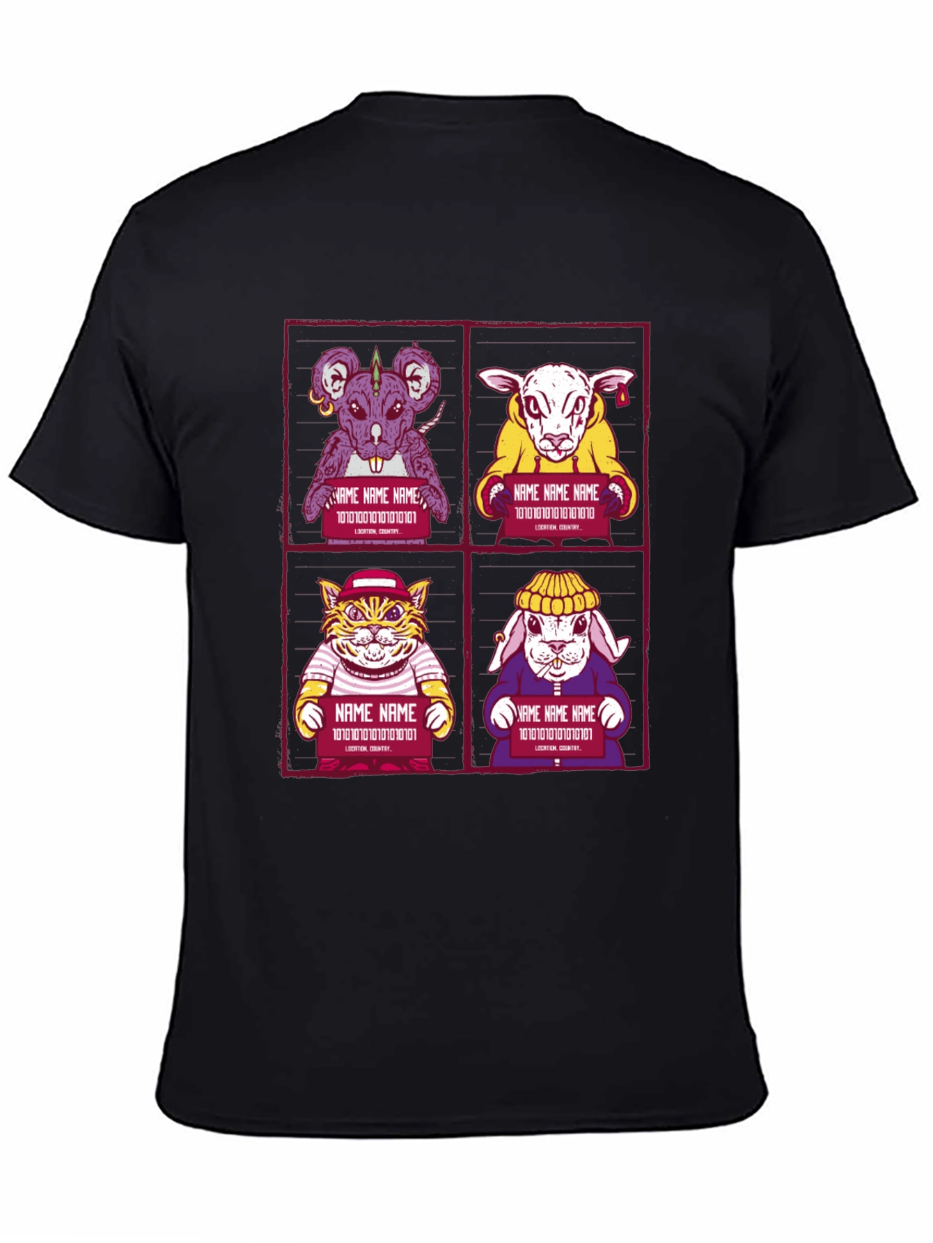 Animal Mugshot T-Shirt - Cool Graphic Tee