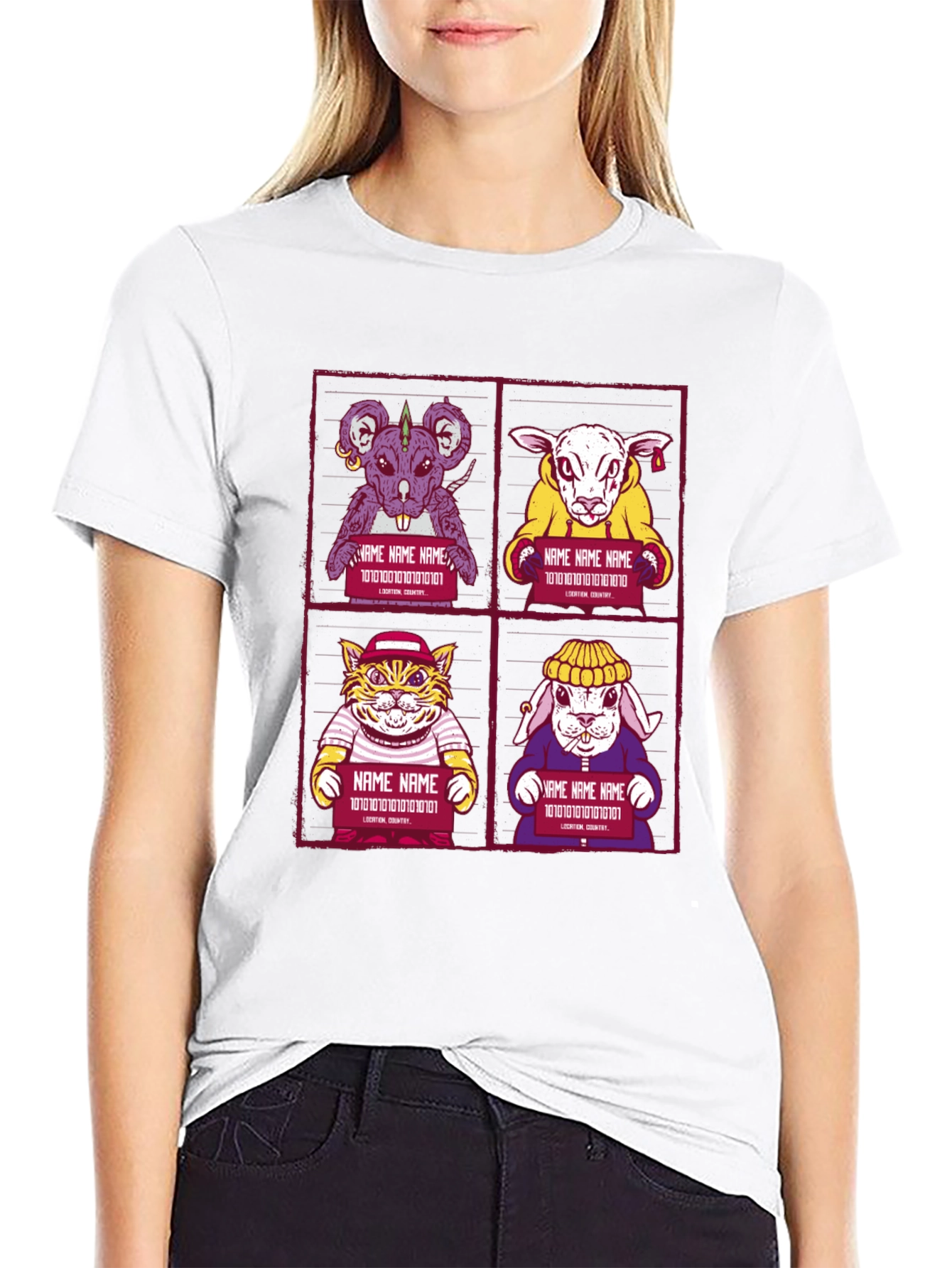 Animal Mugshot T-Shirt - Cool Graphic Tee