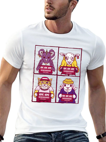 Animal Mugshot T-Shirt - Cool Graphic Tee