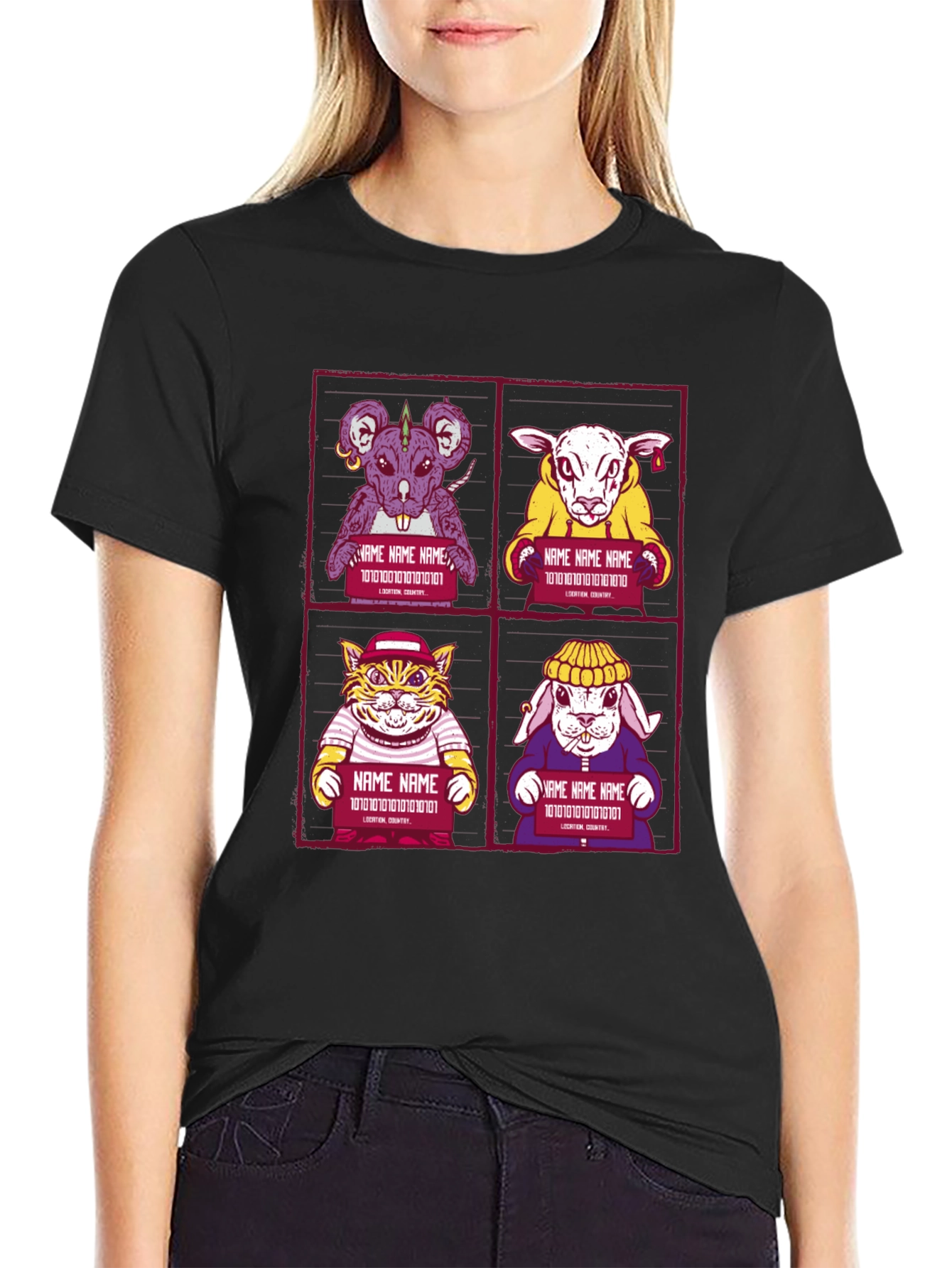 Animal Mugshot T-Shirt - Cool Graphic Tee