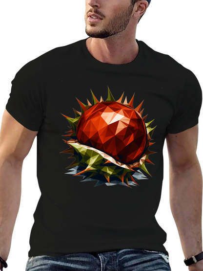 Geometric Chestnut Graphic T-Shirt
