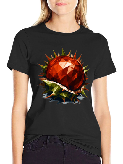 Geometric Chestnut Graphic T-Shirt