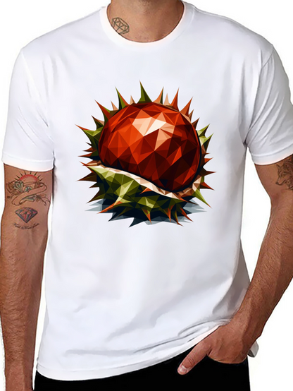 Geometric Chestnut Graphic T-Shirt