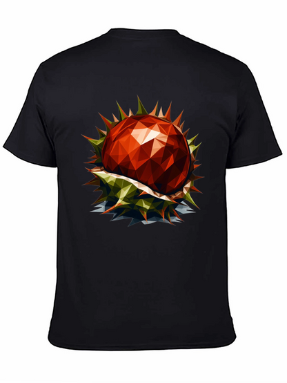 Geometric Chestnut Graphic T-Shirt