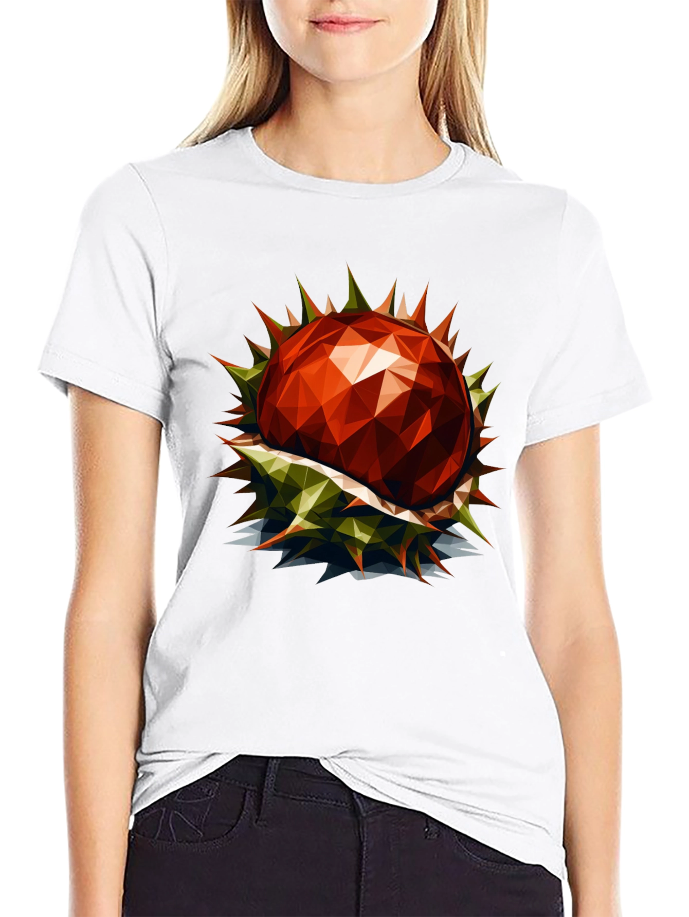 Geometric Chestnut Graphic T-Shirt