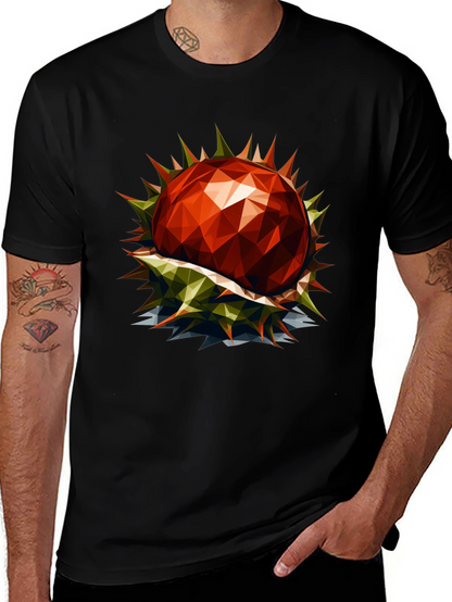 Geometric Chestnut Graphic T-Shirt