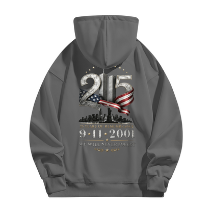 25 Years Of Remembrance 9?11?2001 Memorial Double?Sided Hoodie