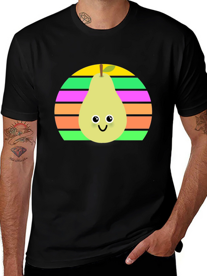 Cute Pear Graphic Tee - Unisex Black Shirt