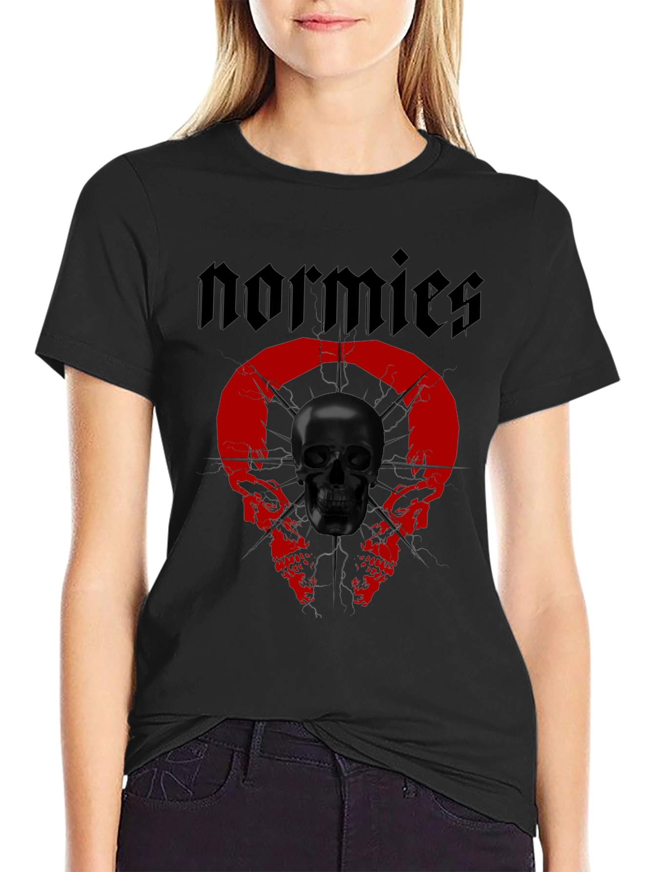 Normies Skull Graphic Black T-Shirt