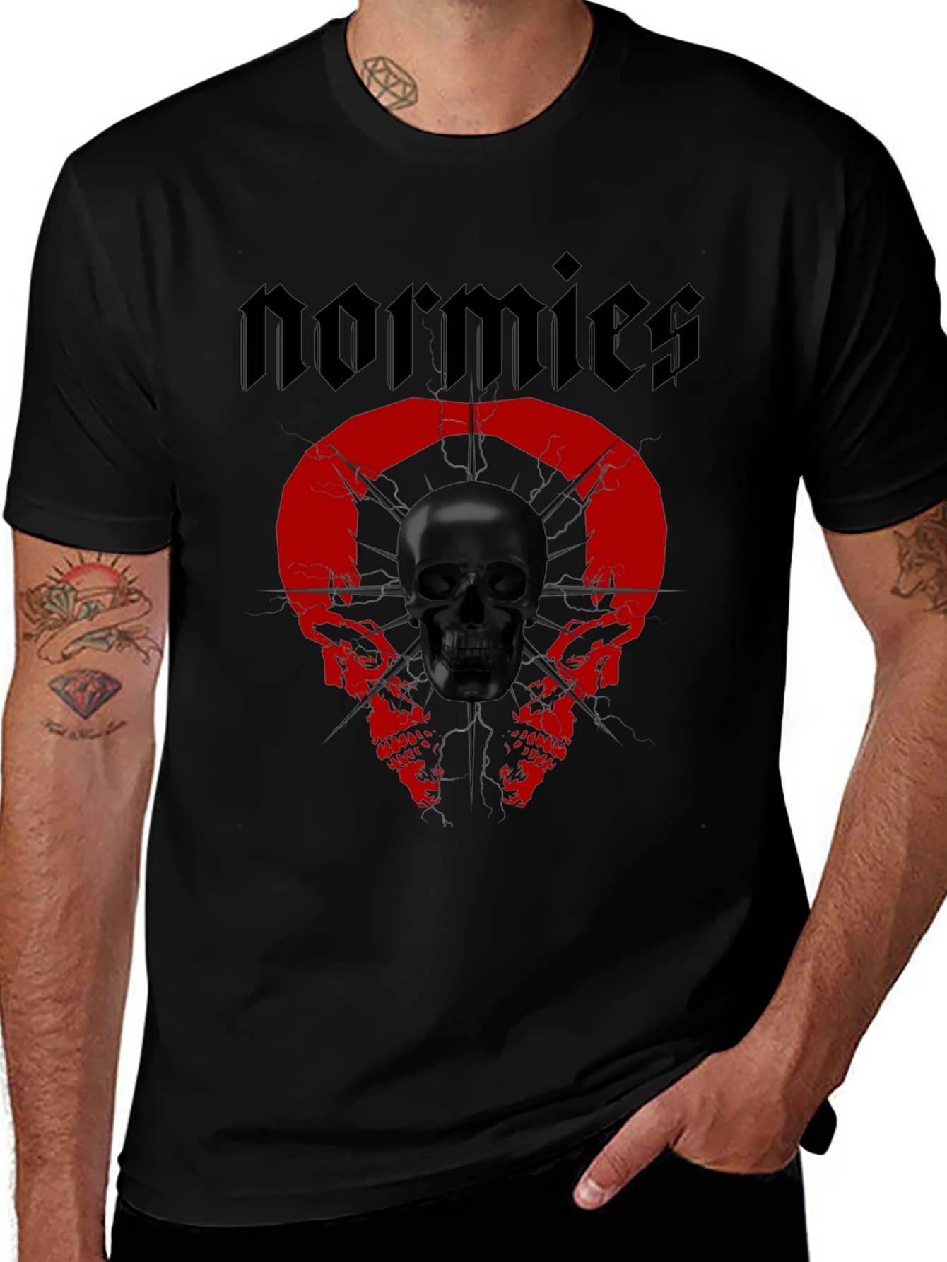 Normies Skull Graphic Black T-Shirt