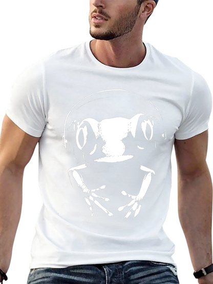 Frog DJ Black T-Shirt Cool Animal Graphic Tee