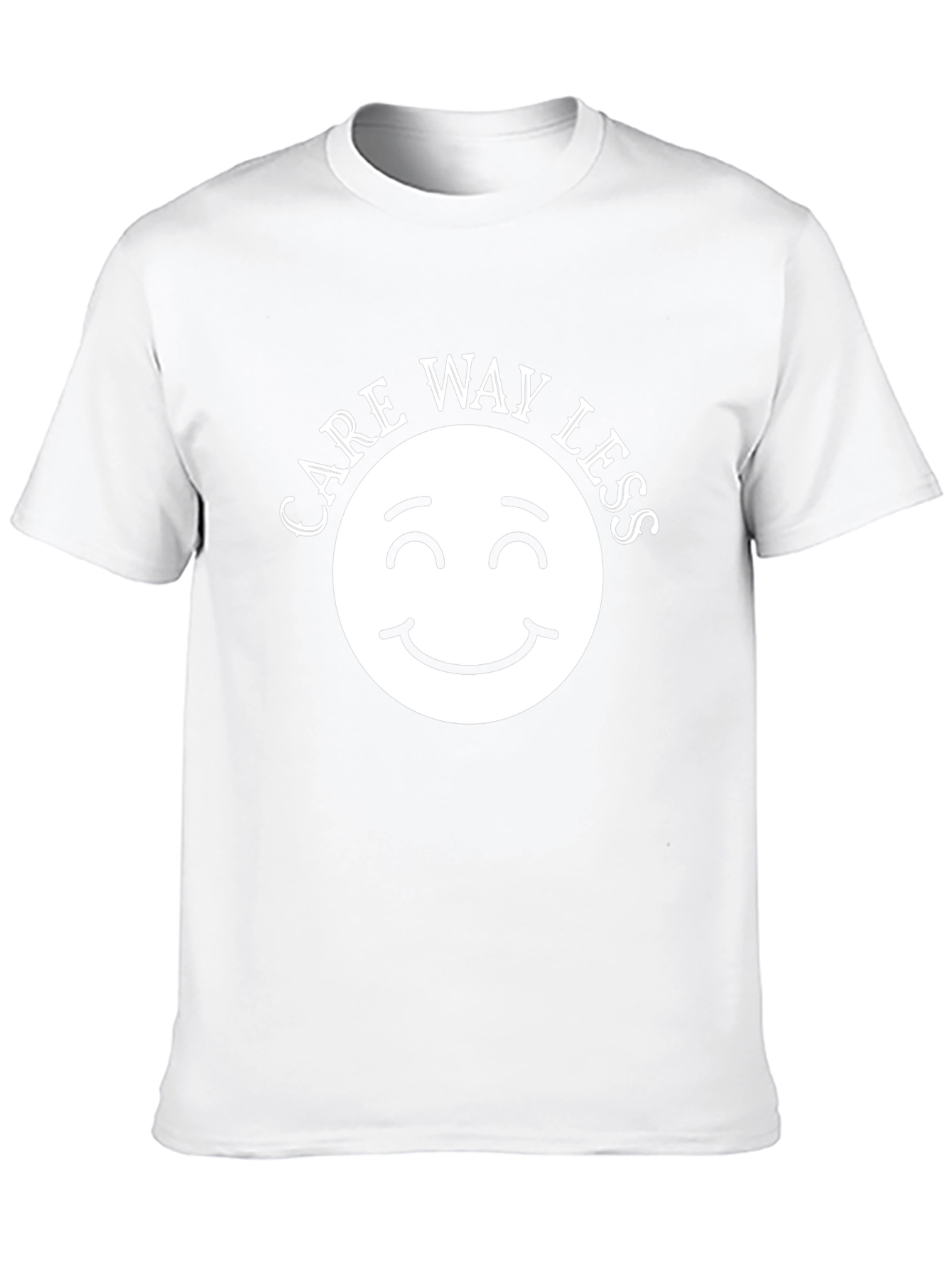 Care Way Less Graphic T-Shirt - Black Crew Neck