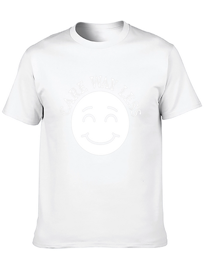 Care Way Less Graphic T-Shirt - Black Crew Neck