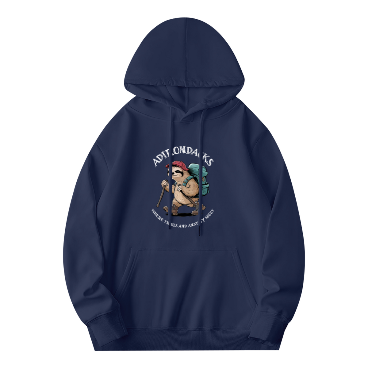 Sloth Hiker Adirondacks Anxiety Hoodie