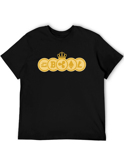 Crypto Coins Tee - Bitcoin Ethereum Litecoin Ripple Dash