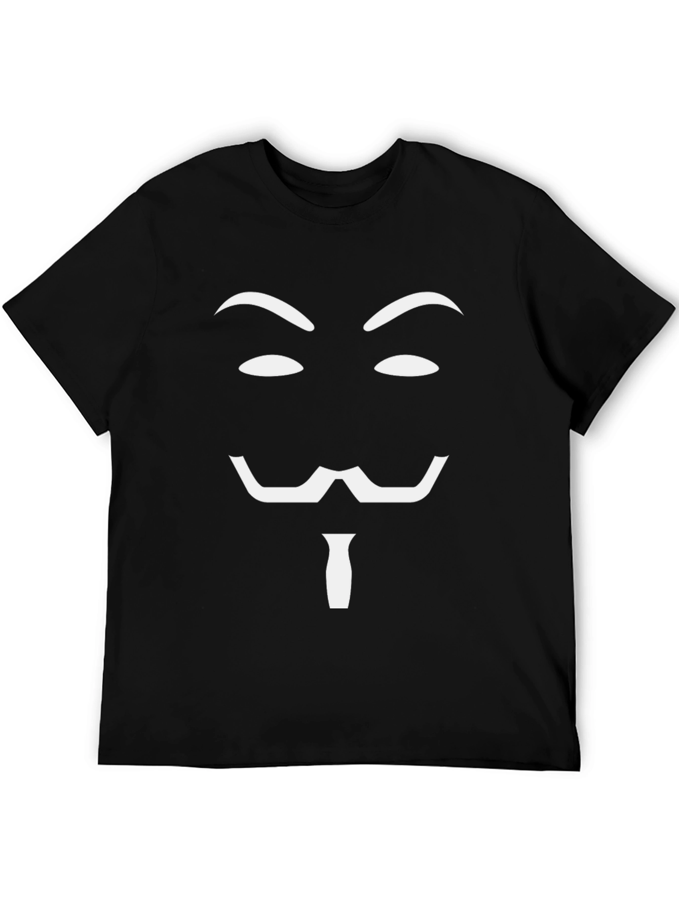 Anonymous Mask T-Shirt - Black - Guy Fawkes