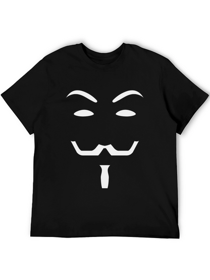 Anonymous Mask T-Shirt - Black - Guy Fawkes