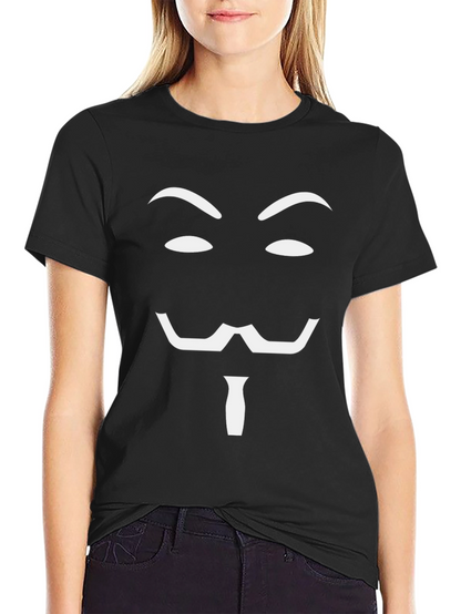 Anonymous Mask T-Shirt - Black - Guy Fawkes