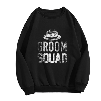 Groom Squad Sweatshirt - Retro Hat Bachelor Party Crewneck, Wedding Party Pullover, Best Man Groomsman Gift Sweatshirt, Wedding Crew Top