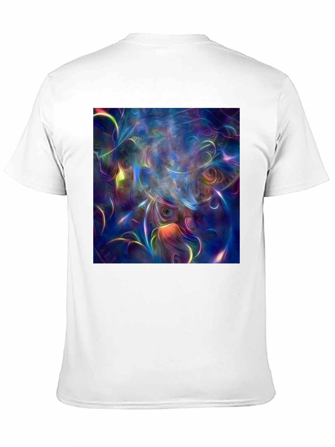 Surreal Art Print Black Cotton T-Shirt