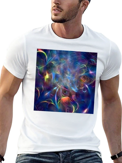 Surreal Art Print Black Cotton T-Shirt