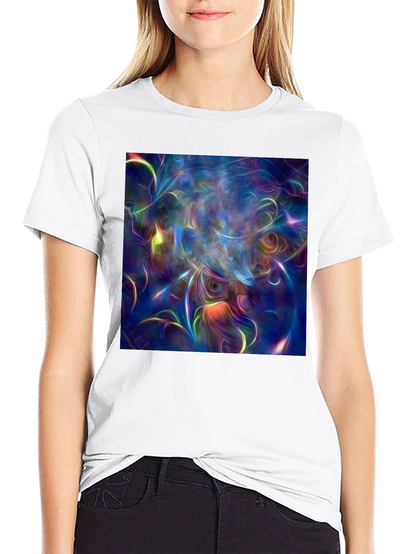 Surreal Art Print Black Cotton T-Shirt