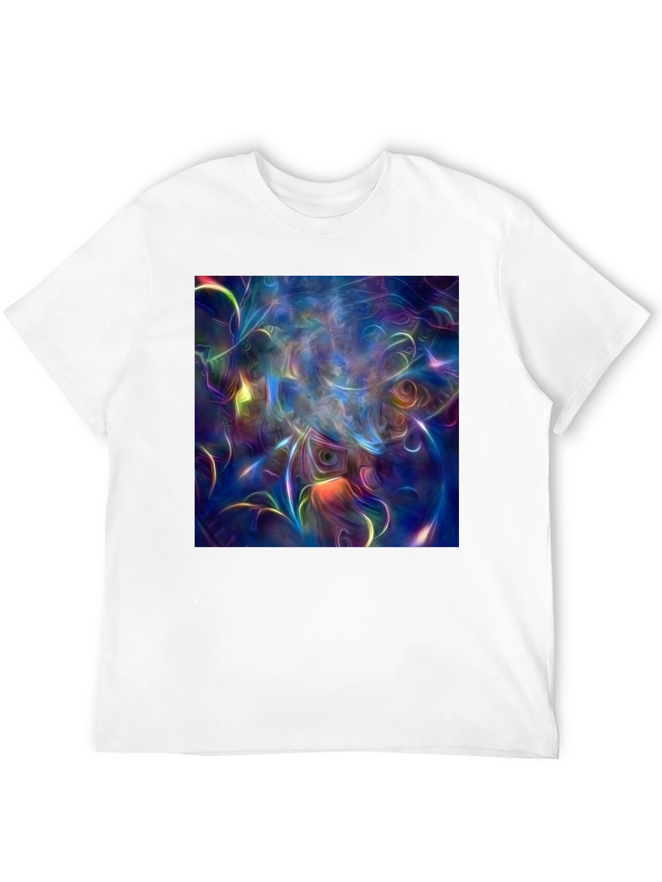 Surreal Art Print Black Cotton T-Shirt