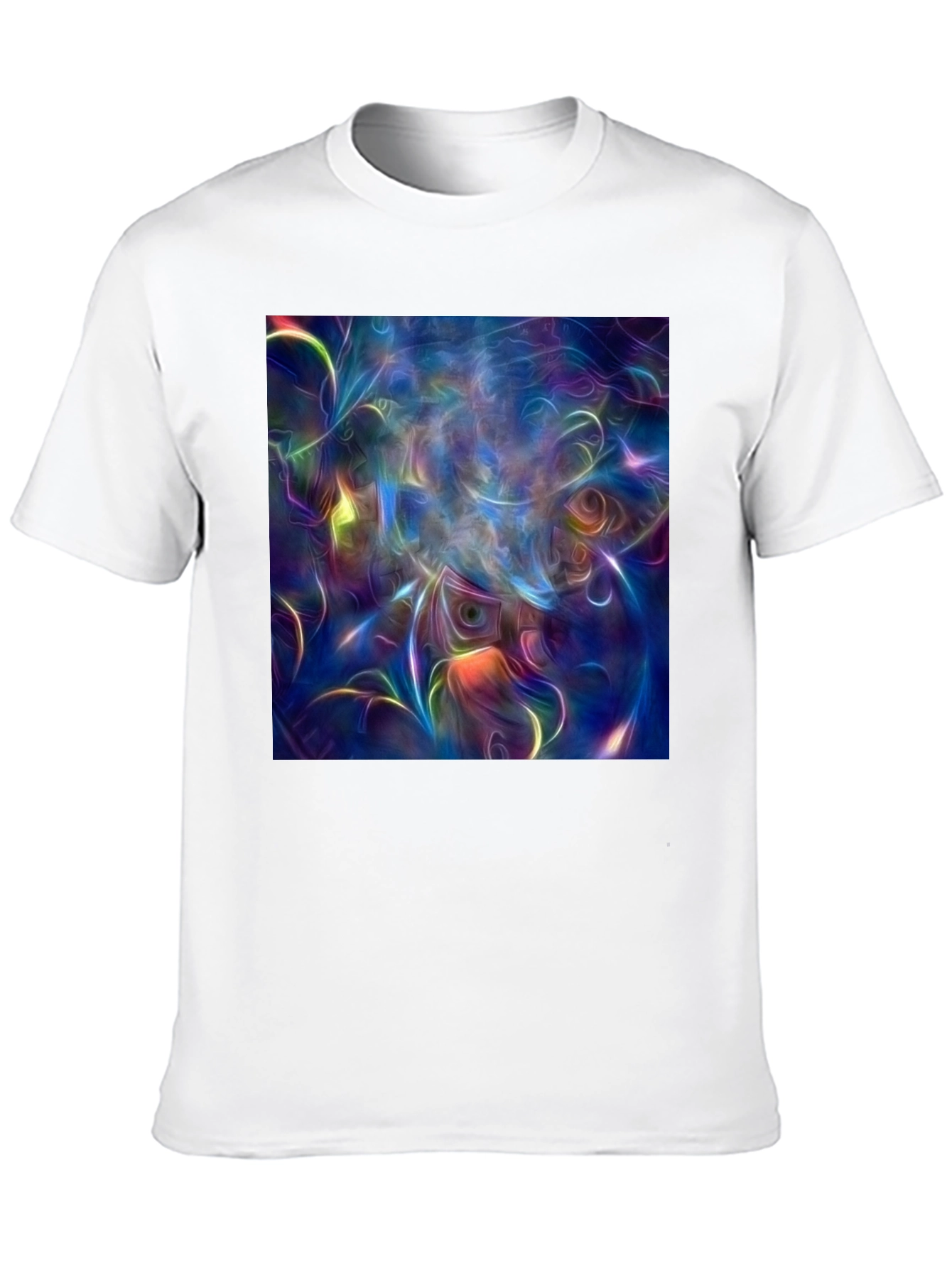 Surreal Art Print Black Cotton T-Shirt