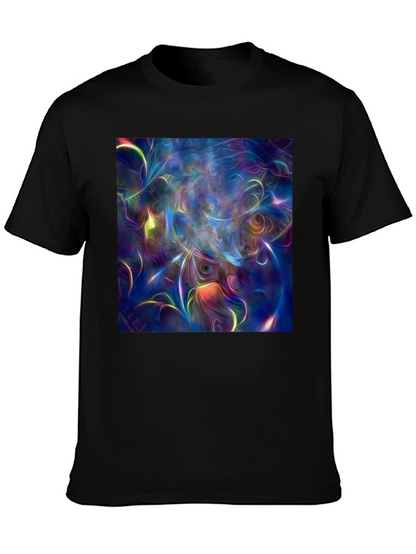 Surreal Art Print Black Cotton T-Shirt