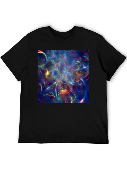 Surreal Art Print Black Cotton T-Shirt