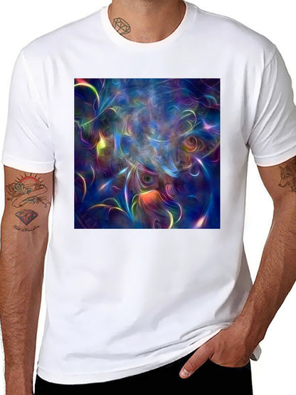 Surreal Art Print Black Cotton T-Shirt