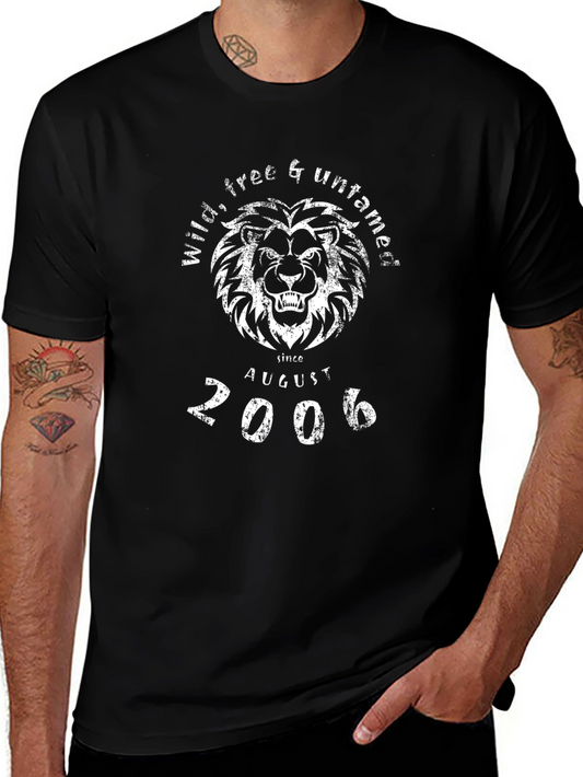 Wild Free & Untamed Lion Graphic Tee - Black