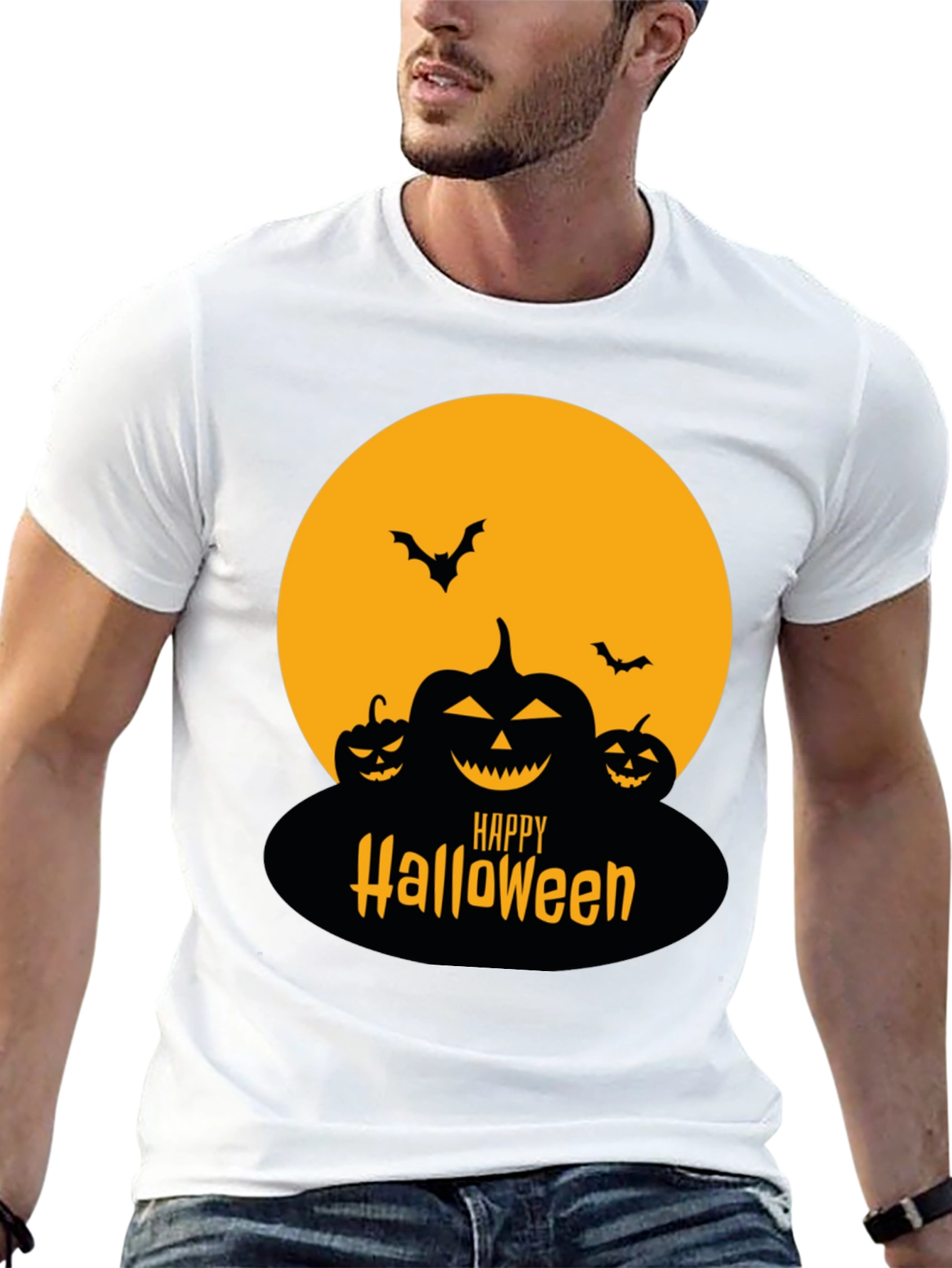 Happy Halloween T-Shirt - Spooky Pumpkin Design