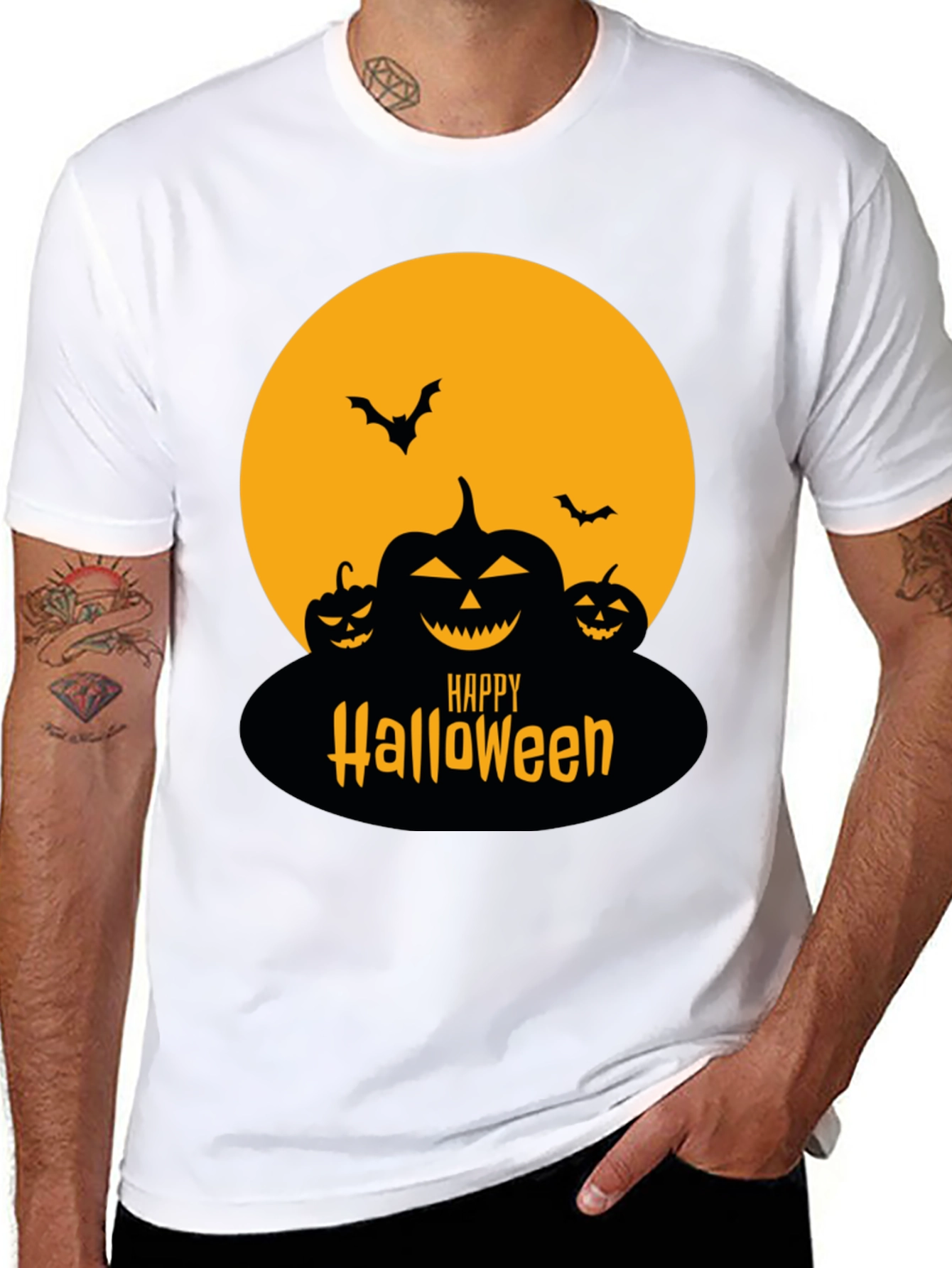 Happy Halloween T-Shirt - Spooky Pumpkin Design