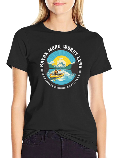 Kayak More Worry Less - Graphic T-Shirt