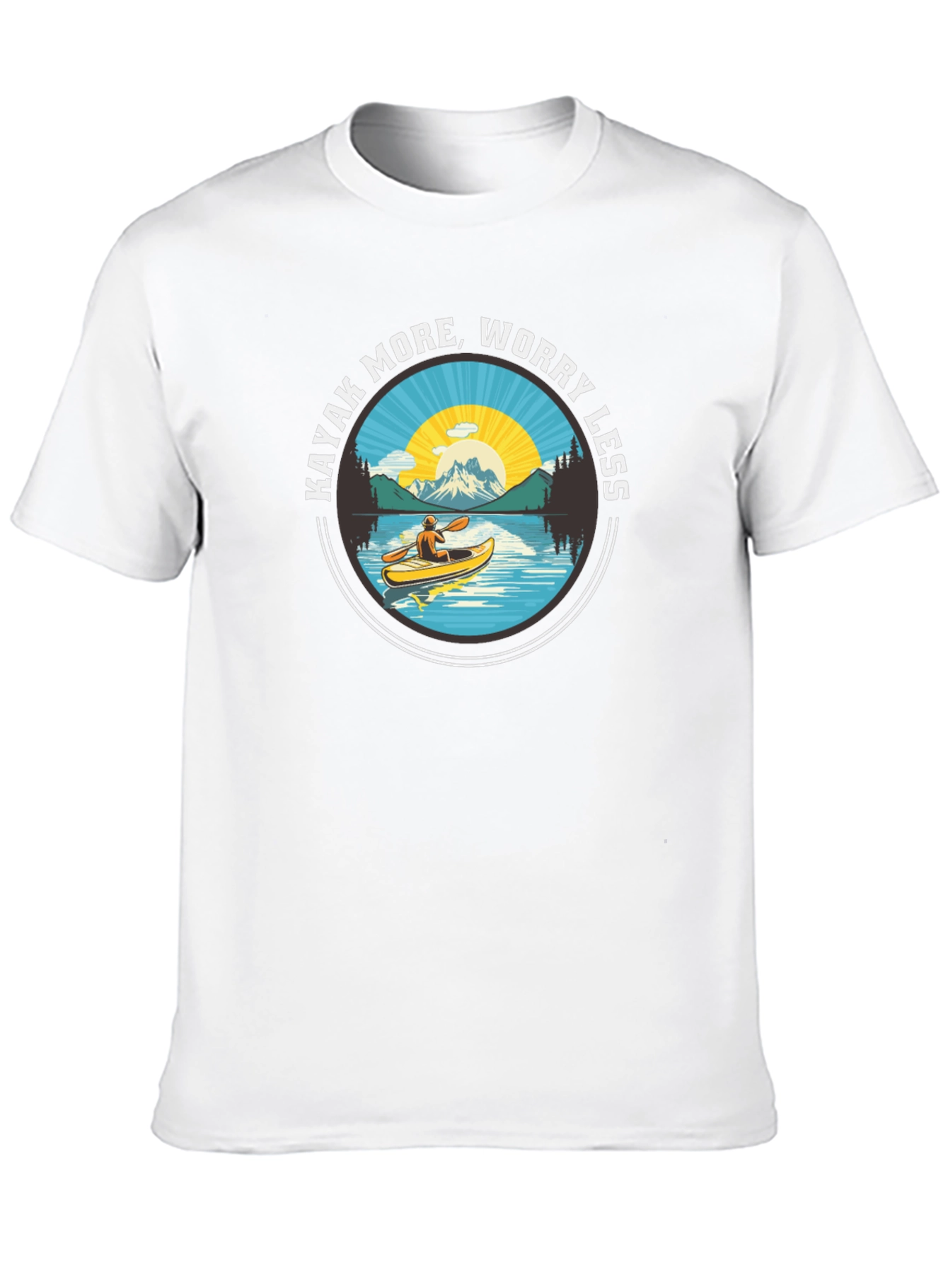 Kayak More Worry Less - Graphic T-Shirt