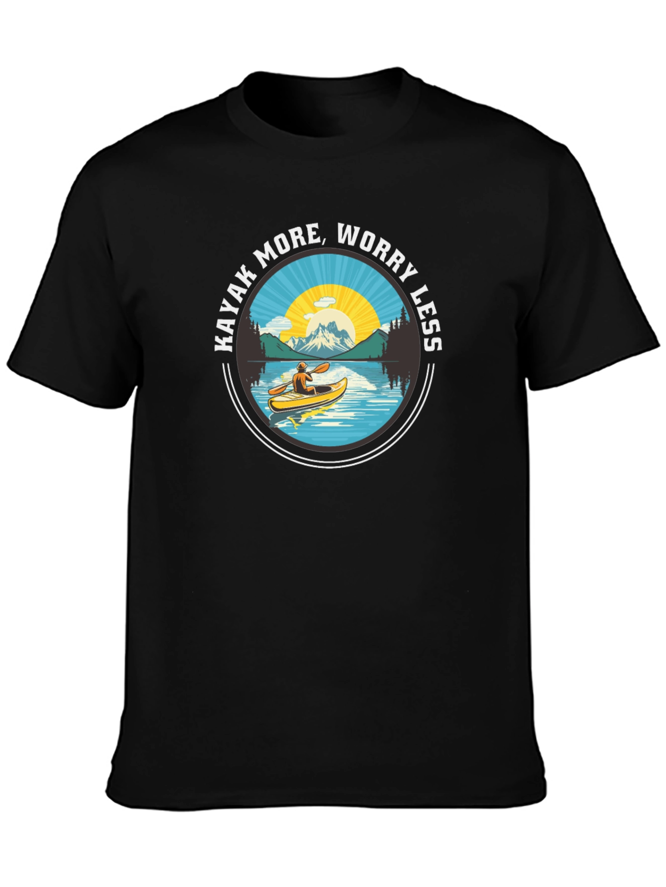 Kayak More Worry Less - Graphic T-Shirt