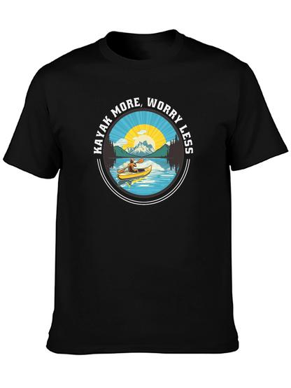 Kayak More Worry Less - Graphic T-Shirt