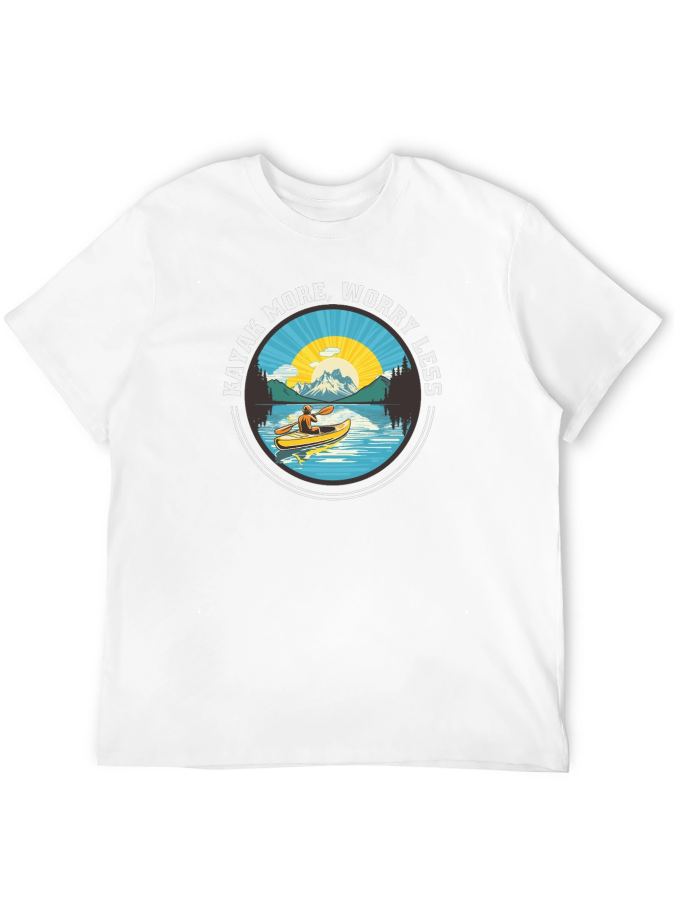 Kayak More Worry Less - Graphic T-Shirt