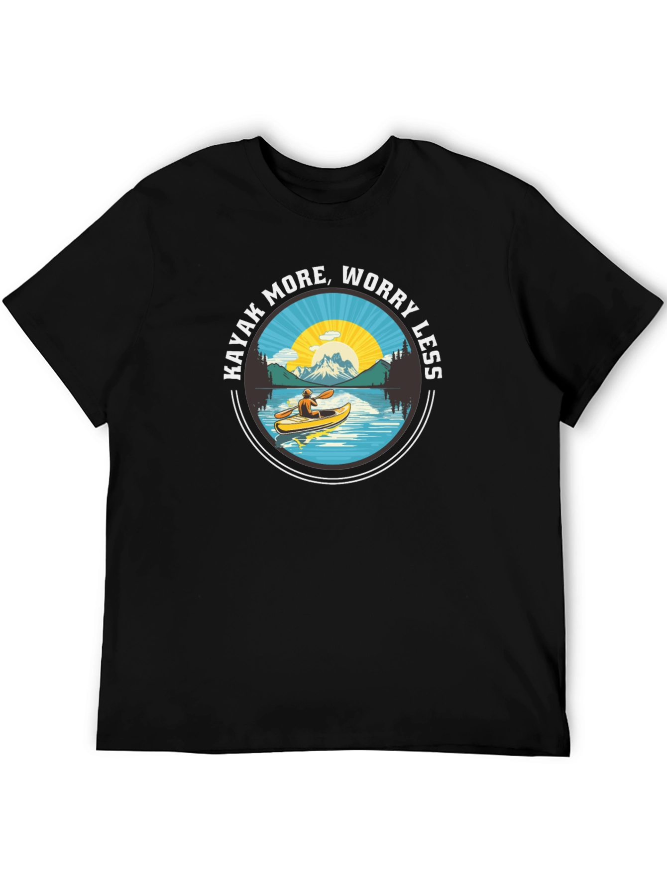 Kayak More Worry Less - Graphic T-Shirt