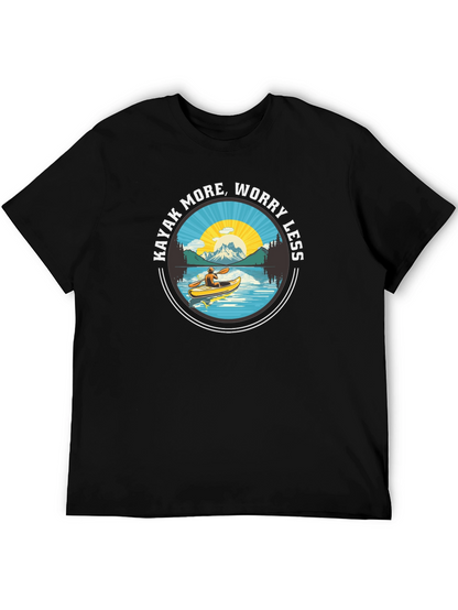 Kayak More Worry Less - Graphic T-Shirt