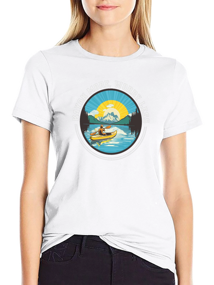 Kayak More Worry Less - Graphic T-Shirt