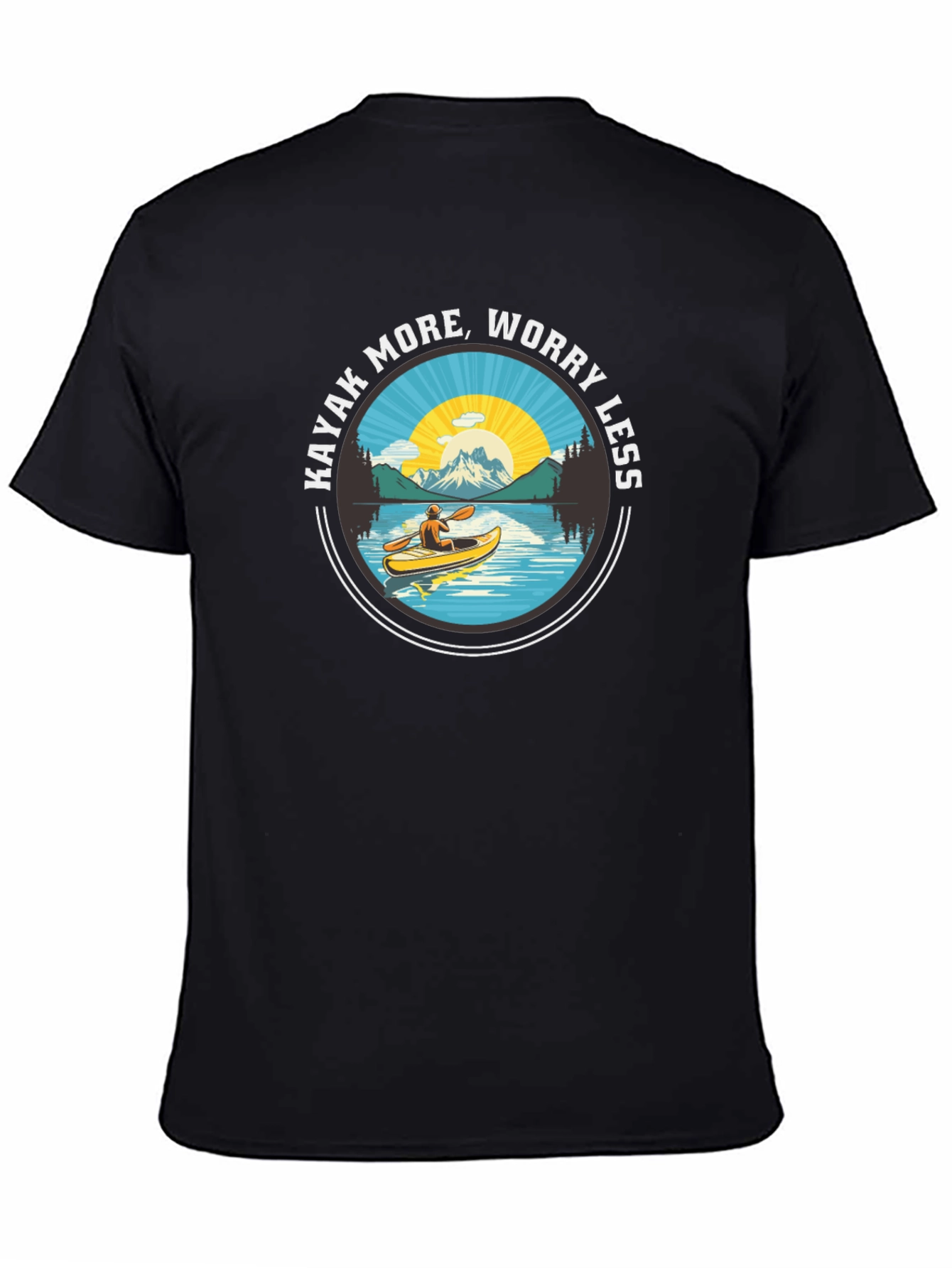 Kayak More Worry Less - Graphic T-Shirt