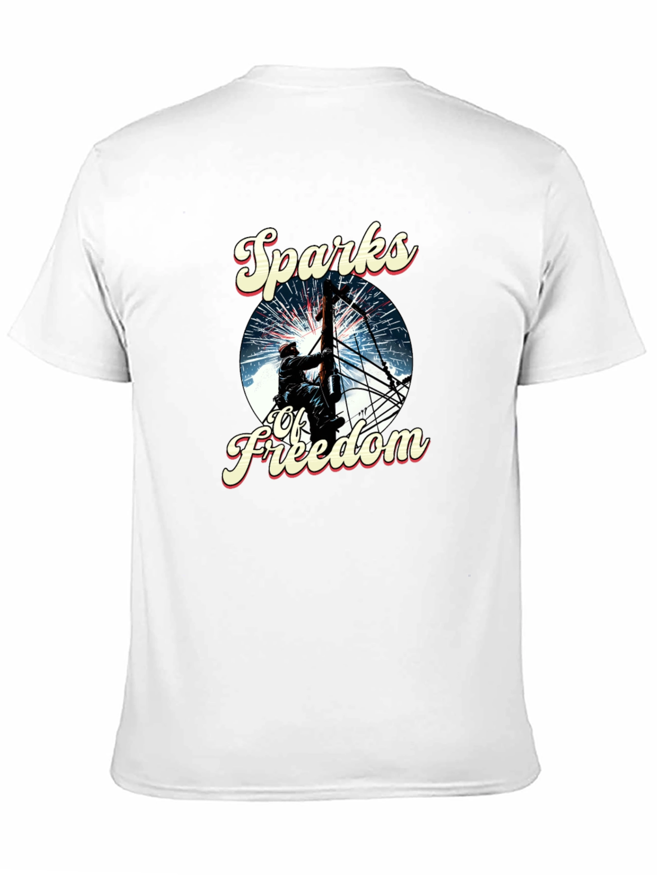 Sparks of Freedom Patriotic Graphic T-Shirt