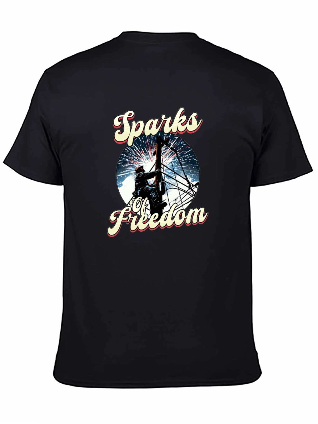Sparks of Freedom Patriotic Graphic T-Shirt