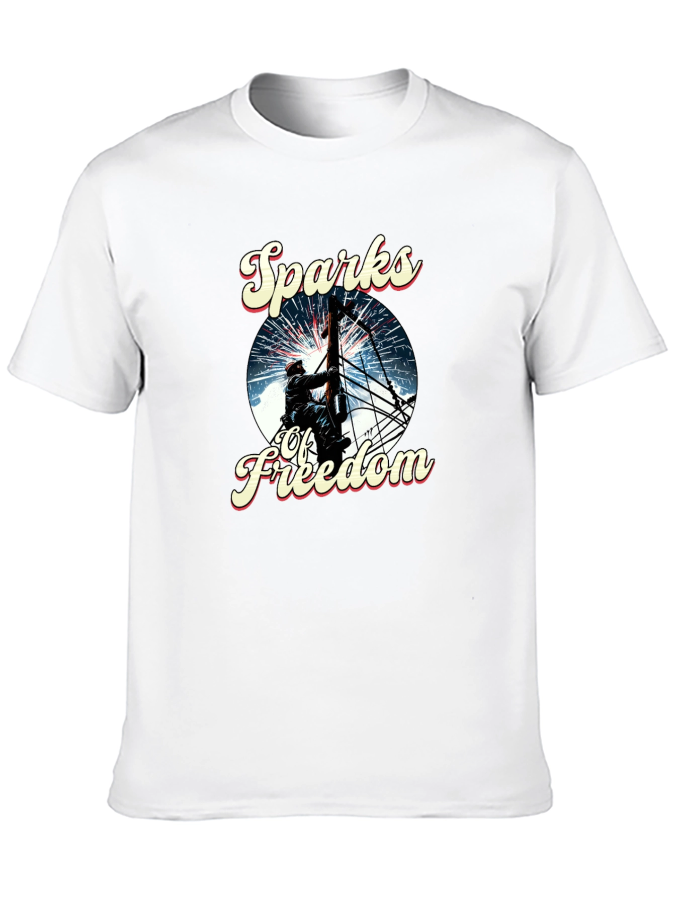 Sparks of Freedom Patriotic Graphic T-Shirt