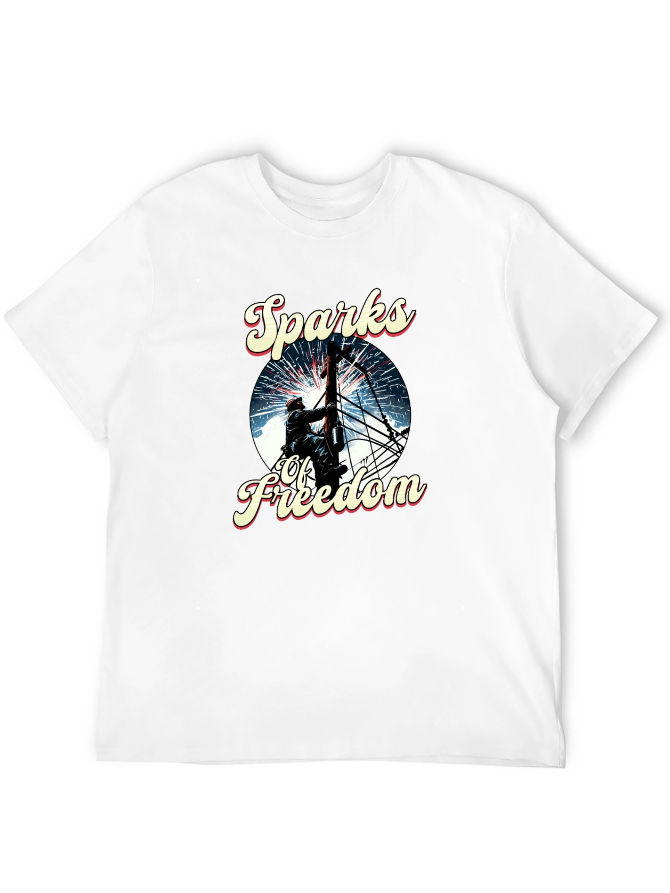 Sparks of Freedom Patriotic Graphic T-Shirt